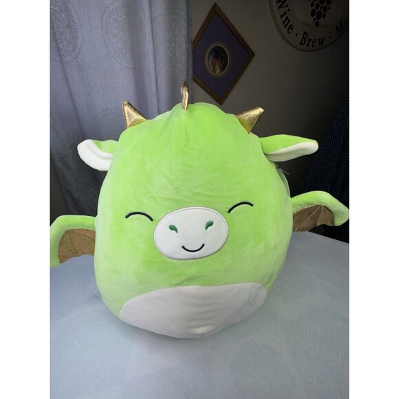 Squishmallows Azizi the Green Dragon 14” Kelly Toy Preowned w/Tags - Picture 1 of 9
